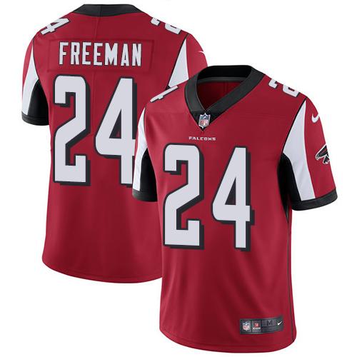 Nike Falcons #24 Devonta Freeman Red Team Color Youth Stitched NFL Vapor Untouchable Limited Jersey